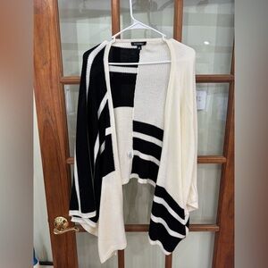 Too & Ali Black and White Women's Sweater Shall Wrap - One Size